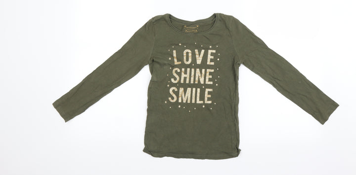 Primark Girls Green   Basic T-Shirt Size 8 Years