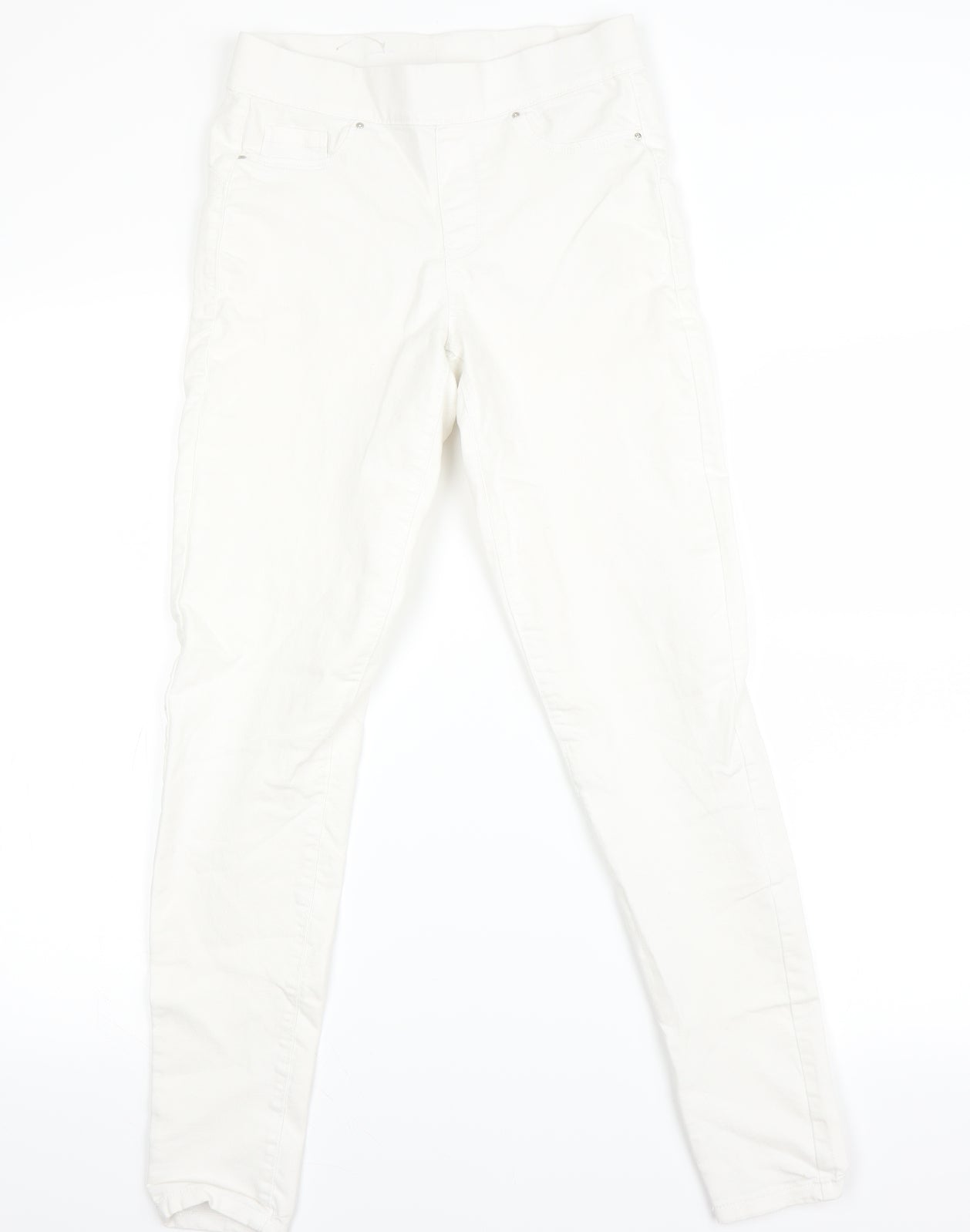 Denim & Co. Womens White   Skinny Jeans Size 10 L23 in
