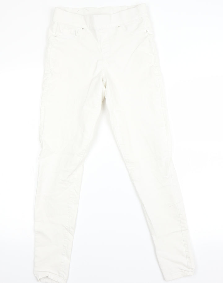 Denim & Co. Womens White   Skinny Jeans Size 10 L23 in