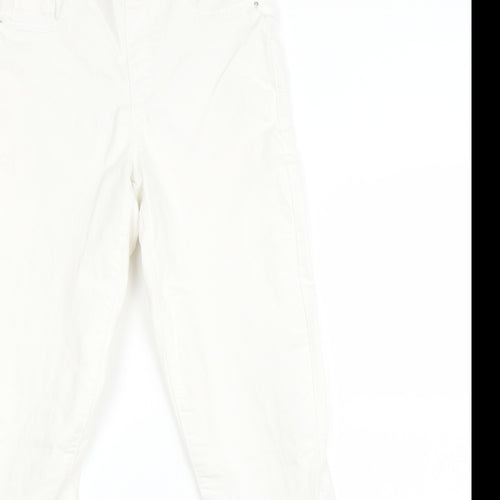 Denim & Co. Womens White   Skinny Jeans Size 10 L23 in