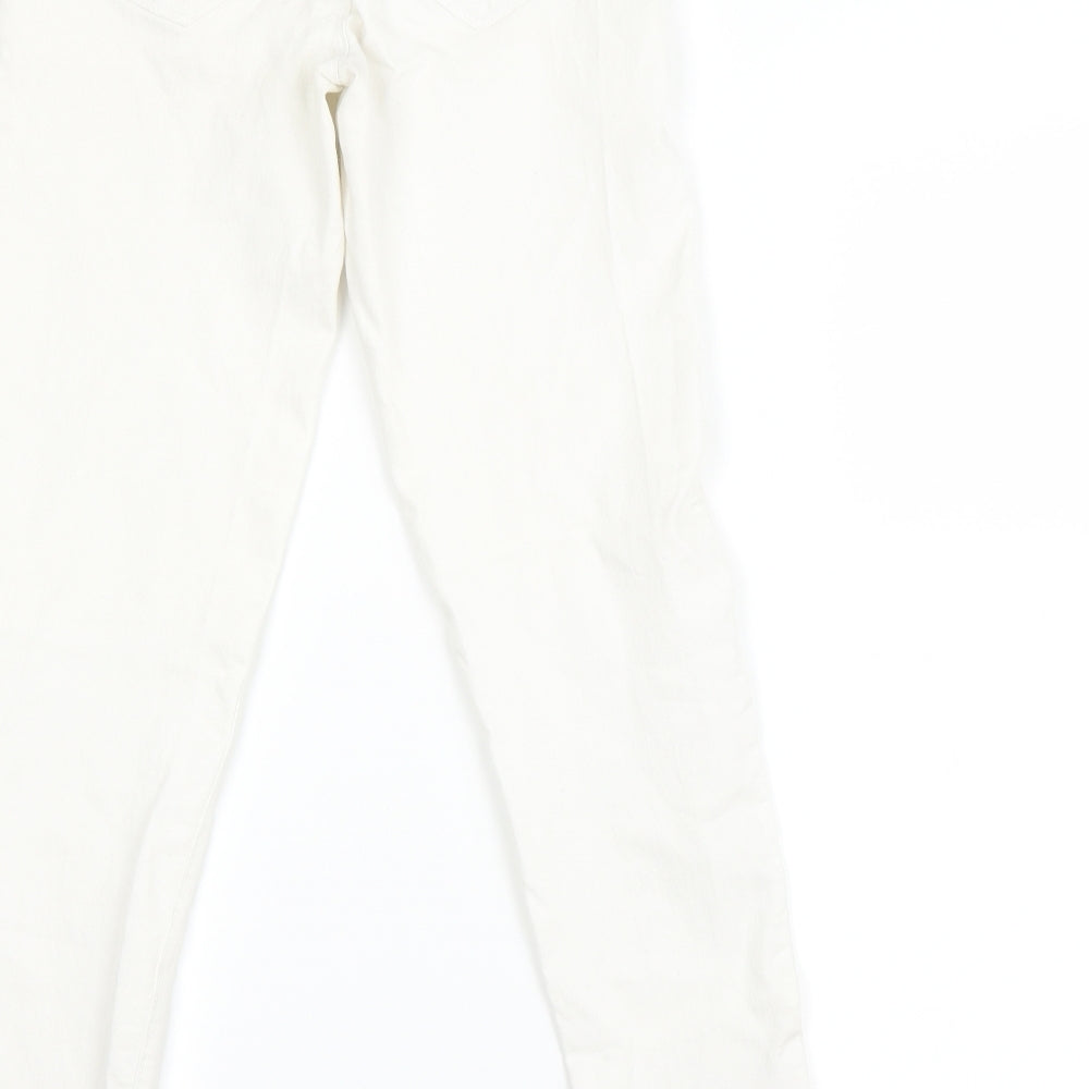 Denim & Co. Womens White   Skinny Jeans Size 10 L23 in