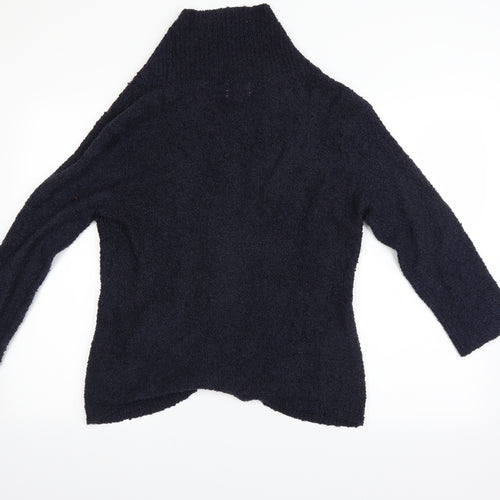 ECI Womens Blue Houndstooth  Cardigan Jumper Size 14