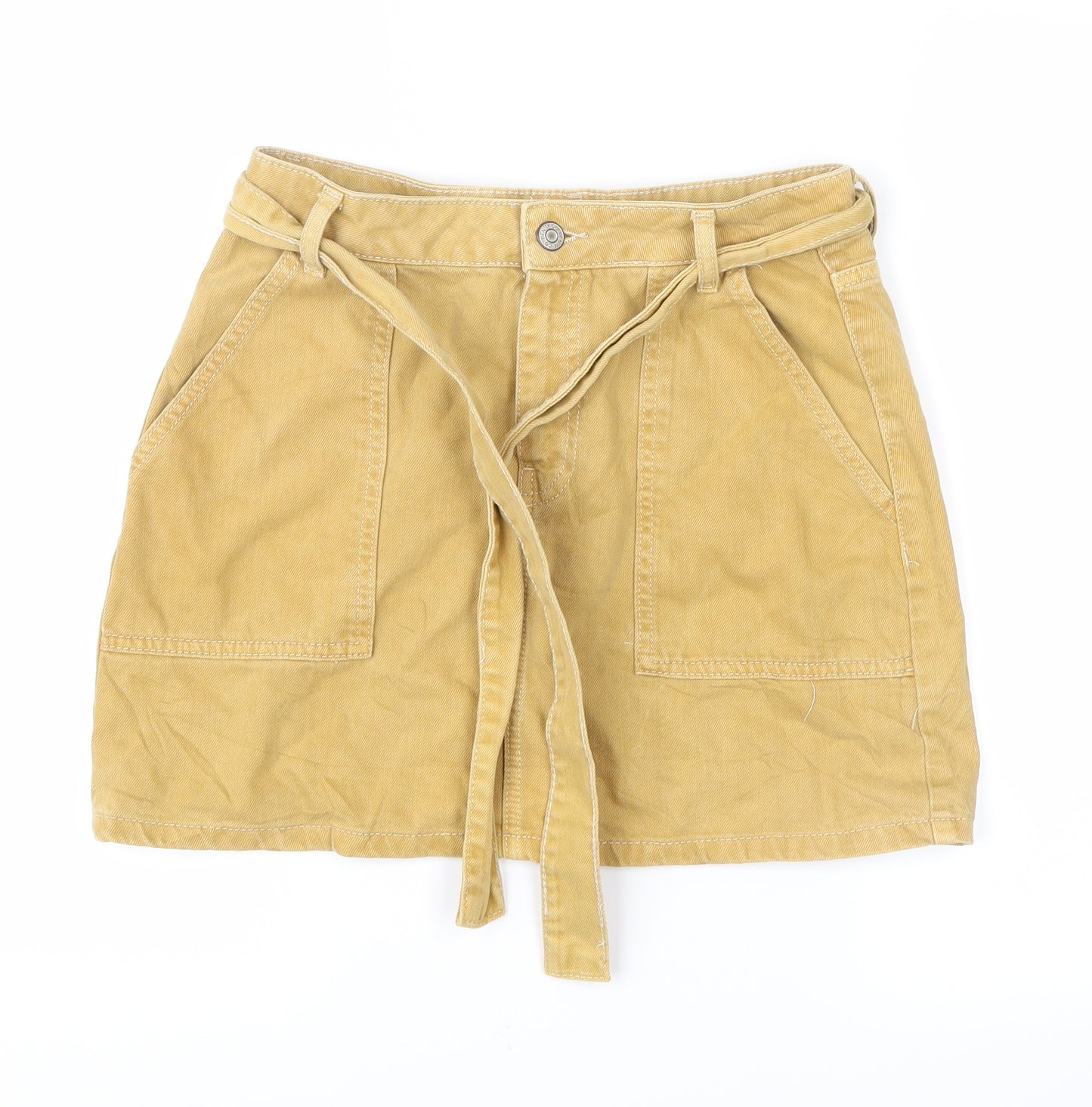 denim co Womens Yellow   Mini Skirt Size 8