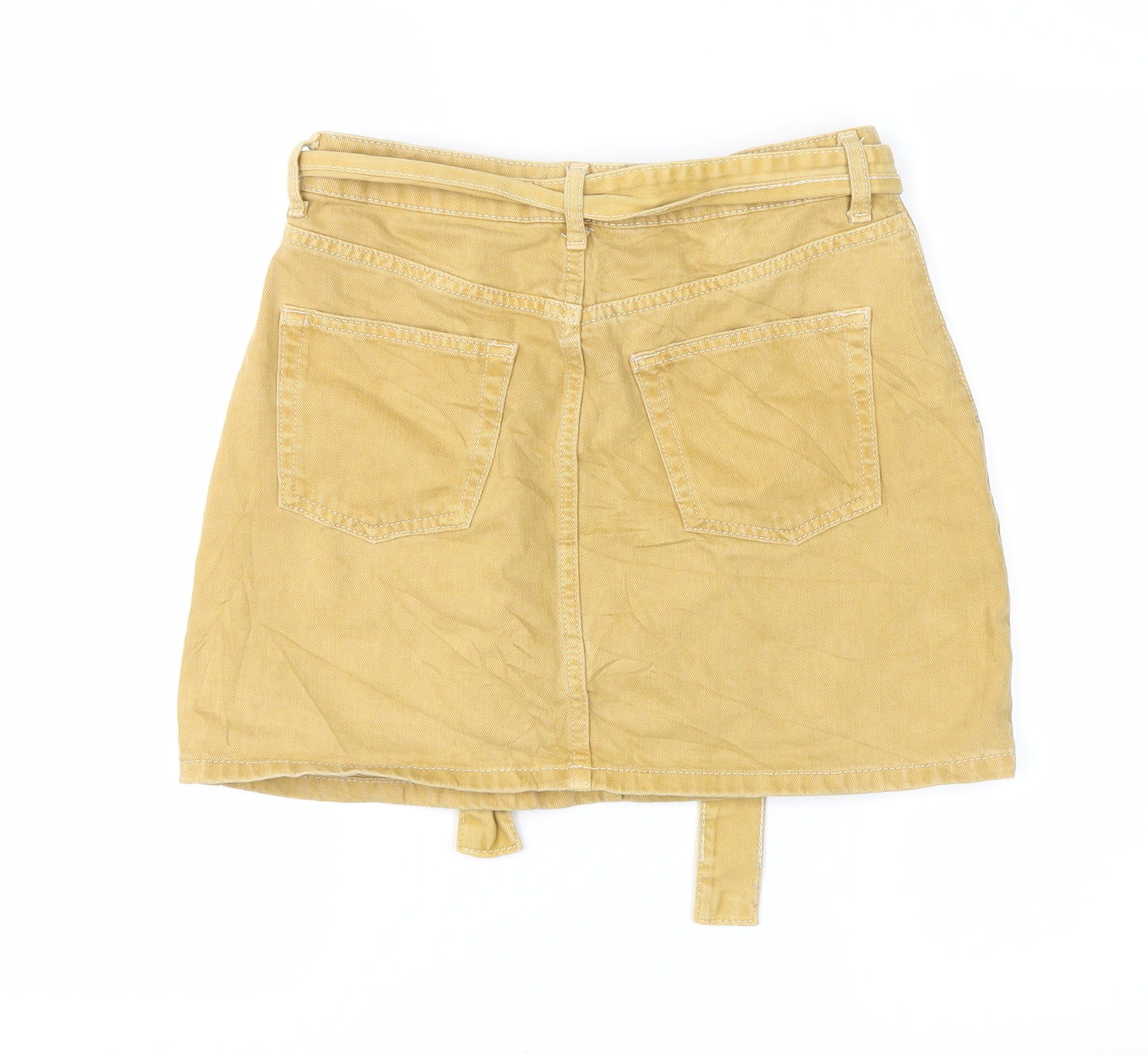 denim co Womens Yellow   Mini Skirt Size 8