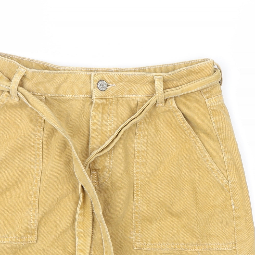denim co Womens Yellow   Mini Skirt Size 8