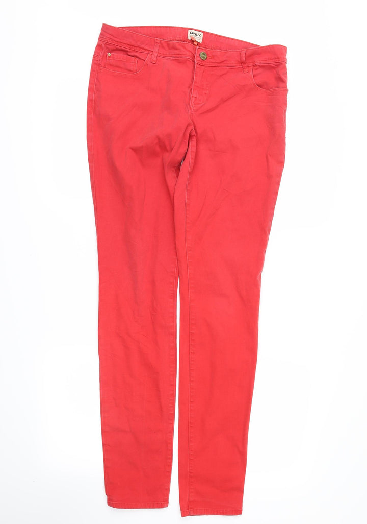 only blue forever Womens Red Skinny Jeans Size 32 in L30 in