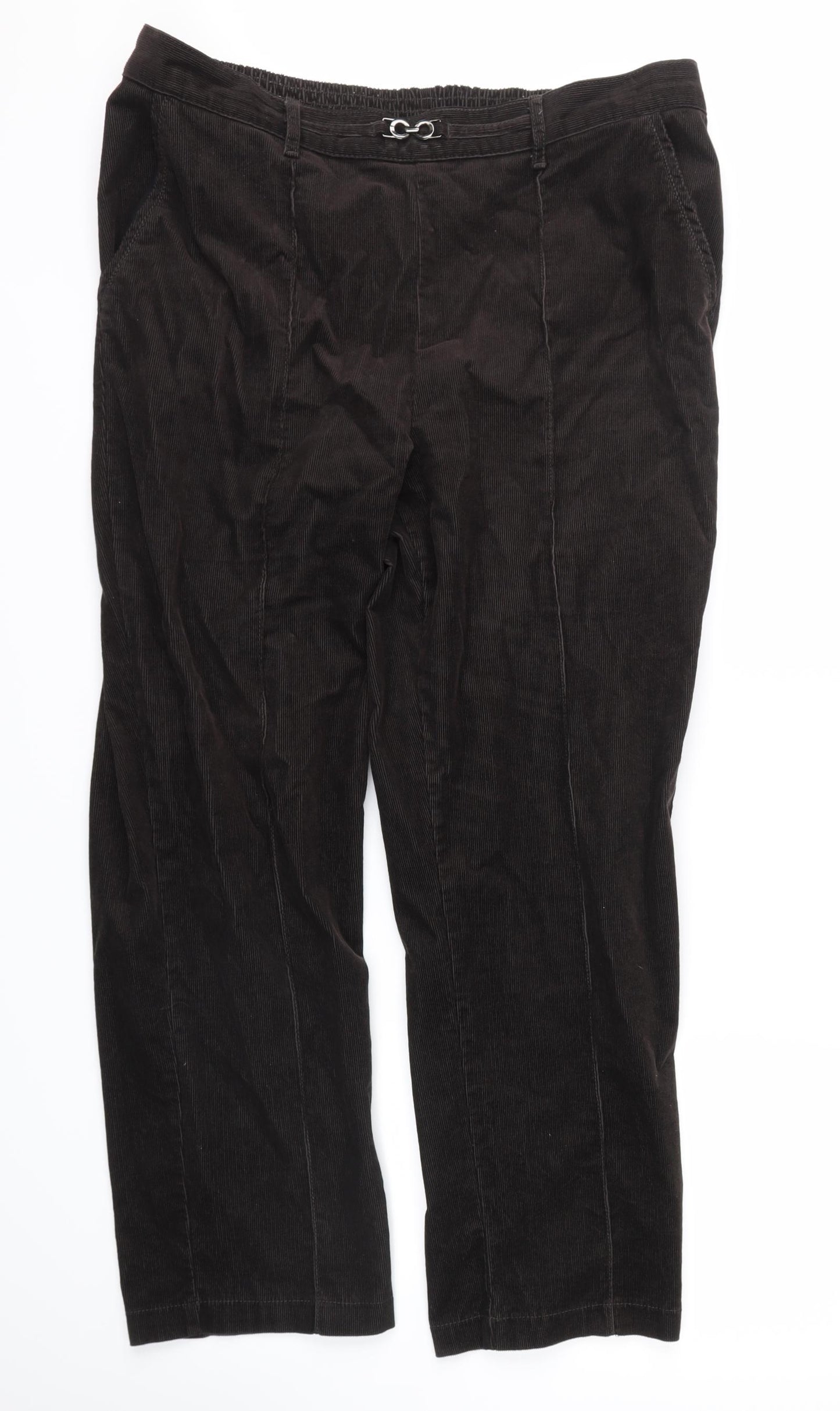 Marks and Spencer Womens Brown   Cropped Jeans Size 16 L28 in