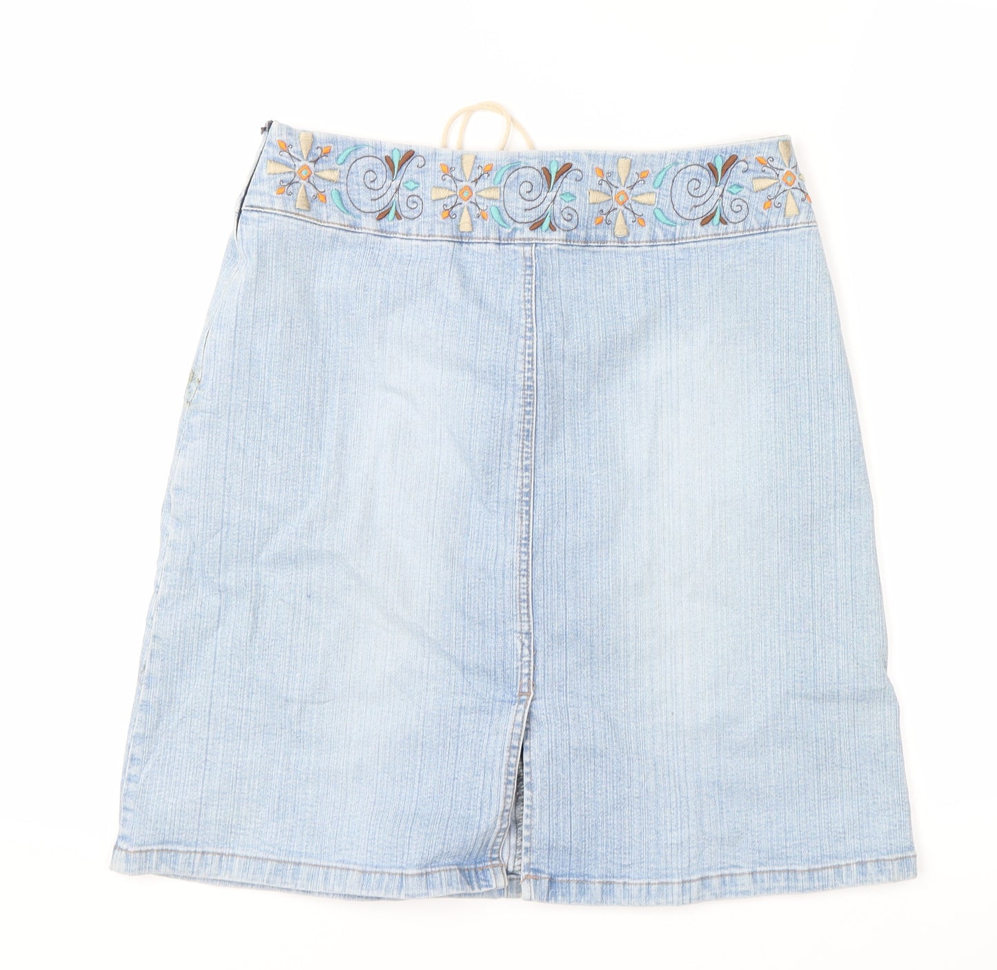 Passport Womens Blue Geometric  Cargo Skirt Size 24 in