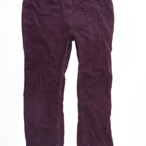 Marks and Spencer Womens Purple   Straight Jeans Size 16 L28 in