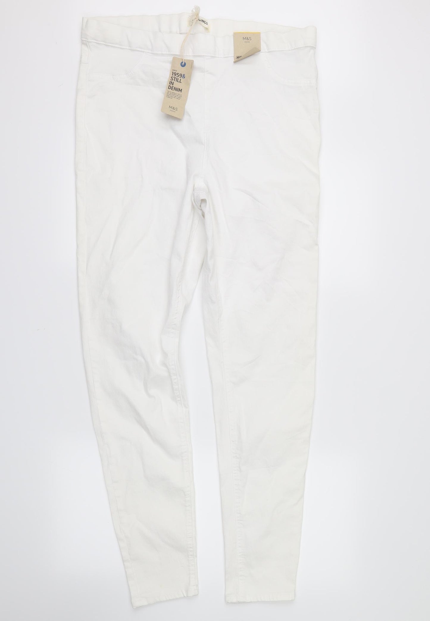 marks and spencer  Womens White   Skinny Jeans Size 16 L28 in