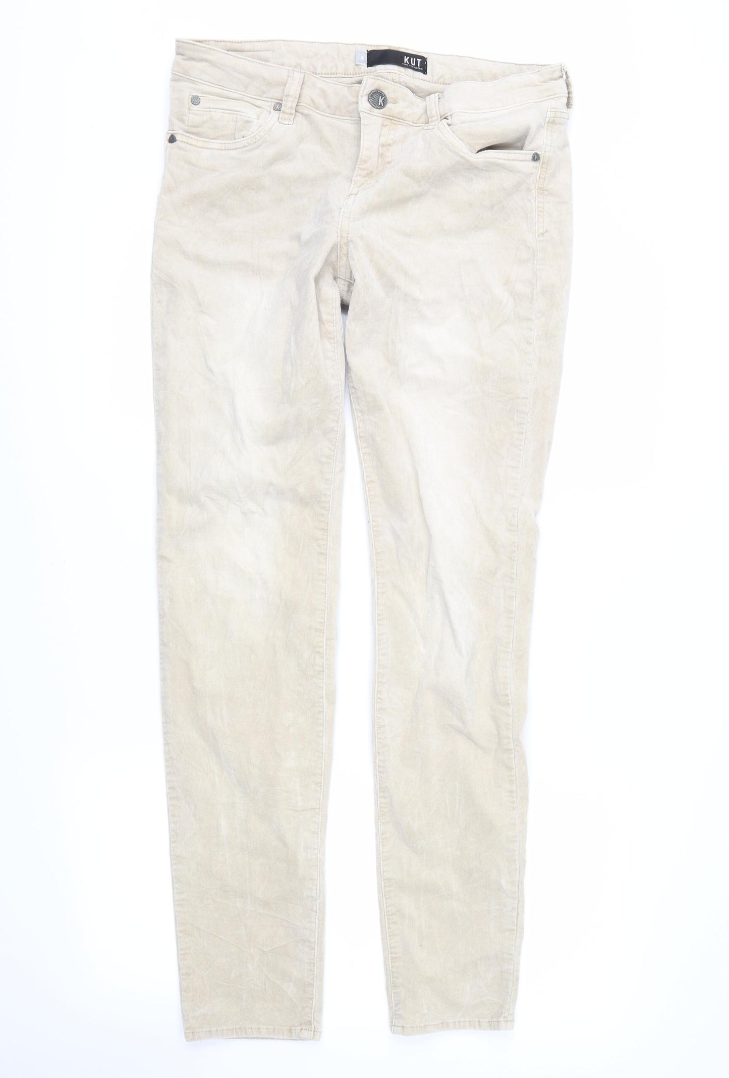 KUT Womens Beige   Straight Jeans Size 8 L28 in