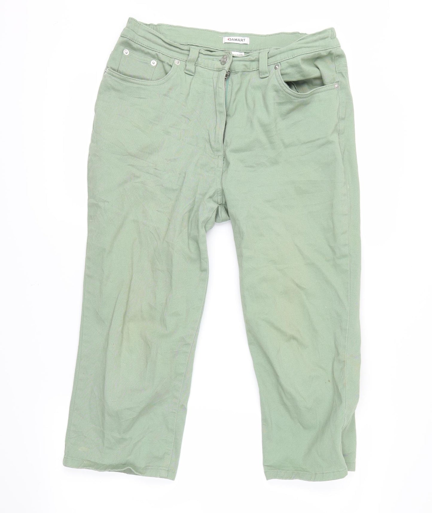Damart Womens Green   Cropped Jeans Size 12 L20 in