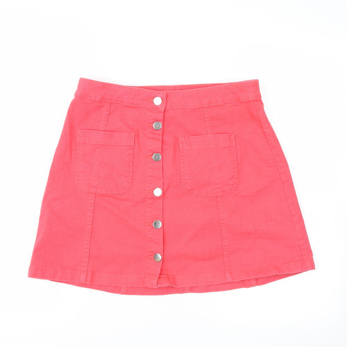 H&M Womens Red   Cargo Skirt Size 6