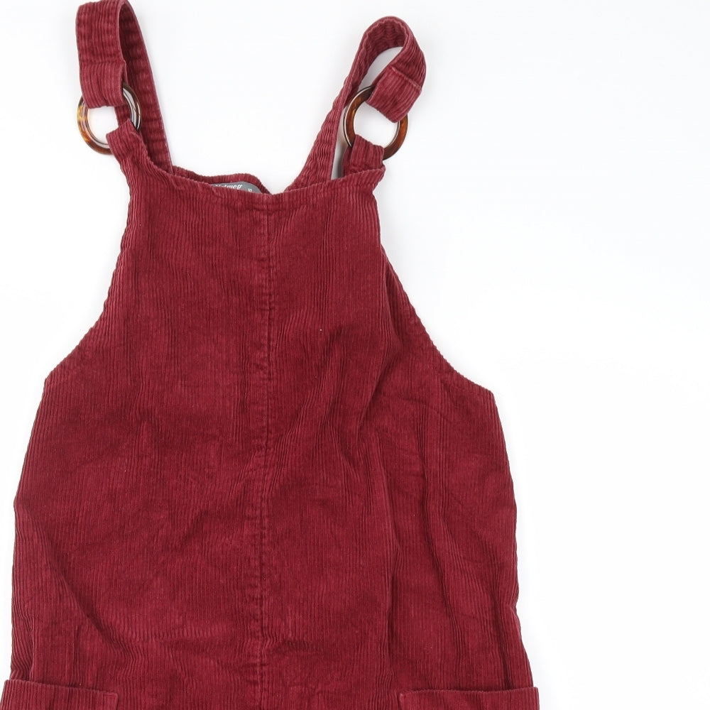 Nutmeg Womens Red   Pinafore/Dungaree Dress  Size 10