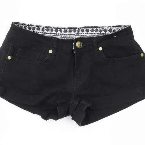 denim co Womens Black   Hot Pants Shorts Size 8