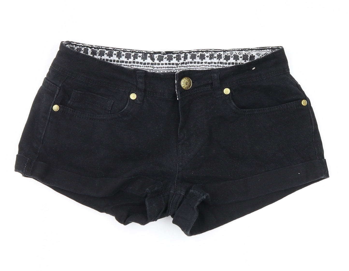 denim co Womens Black   Hot Pants Shorts Size 8