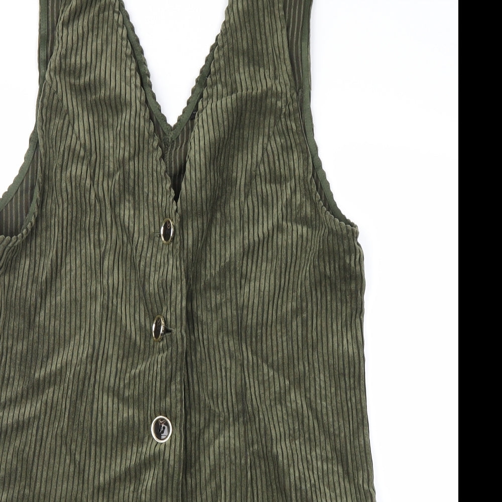no brand Womens Green   Pinafore/Dungaree Dress  Size 12