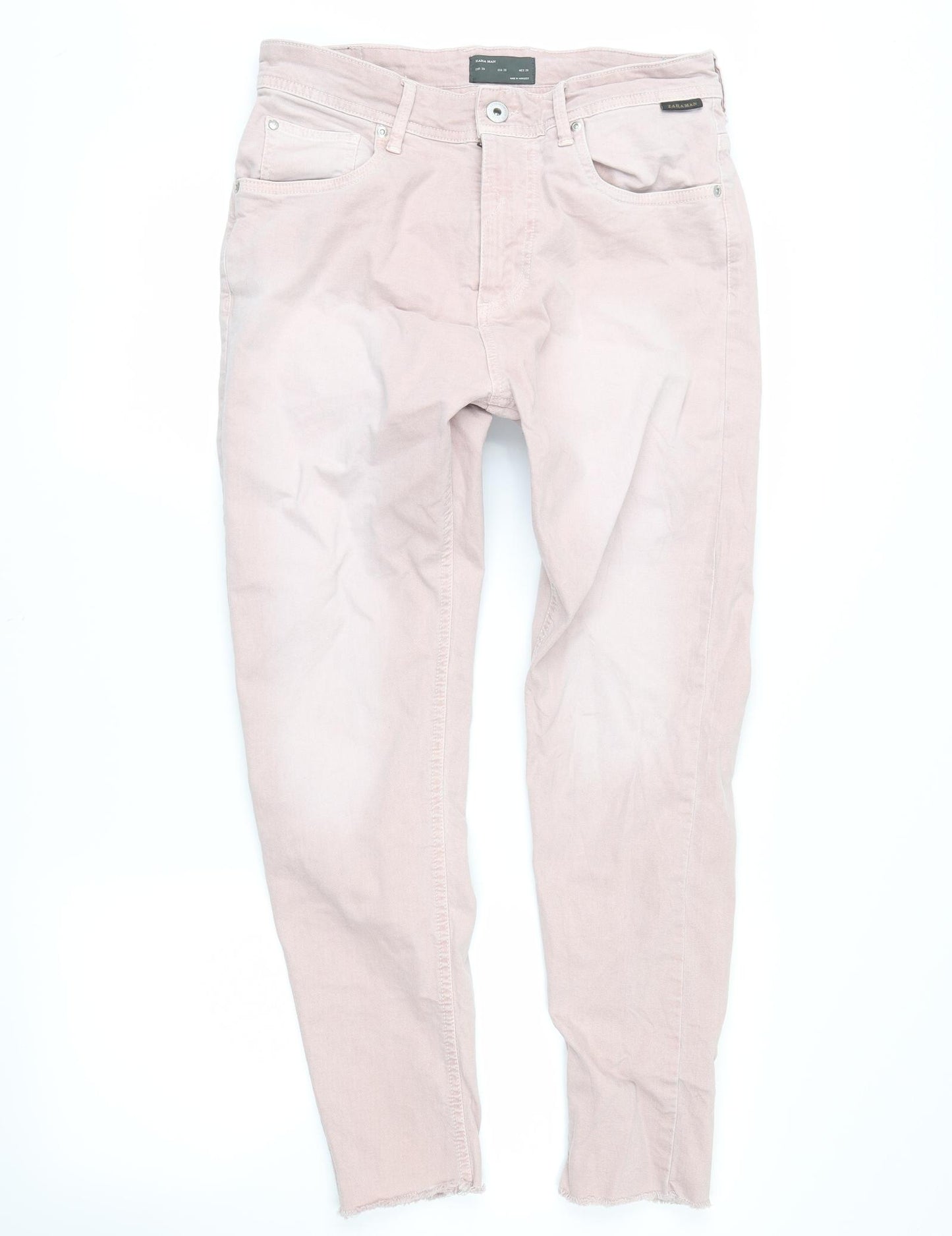 Zara Mens Pink   Straight Jeans Size 38 in L28 in