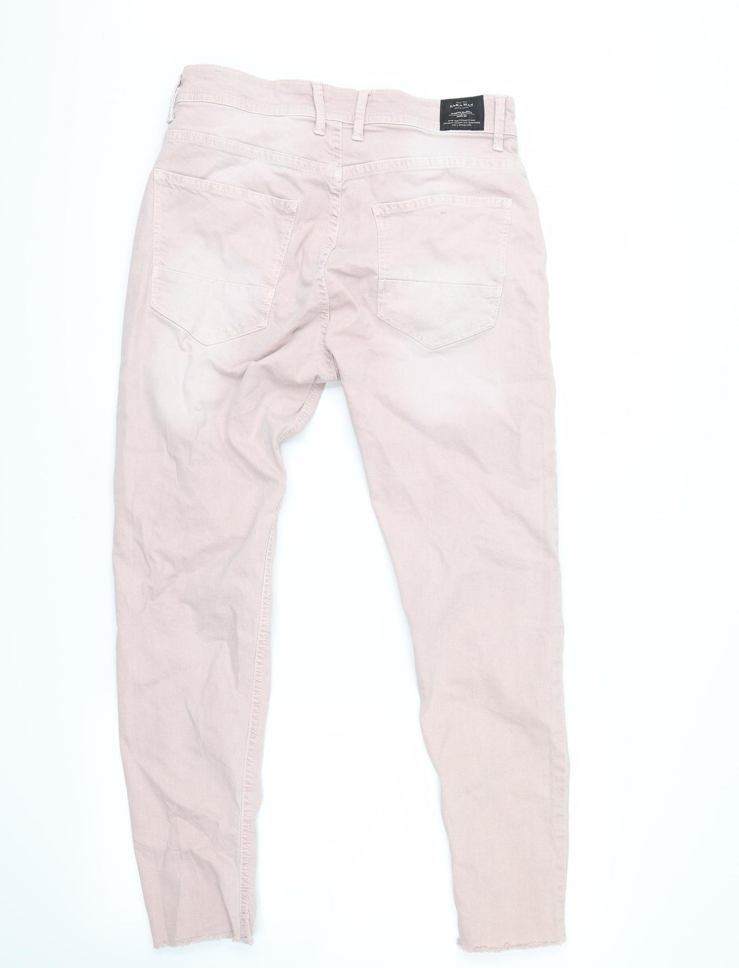 Zara Mens Pink   Straight Jeans Size 38 in L28 in
