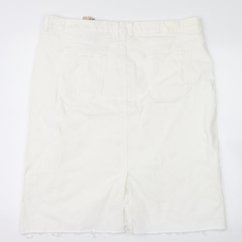 Marks and Spencer Womens White   Maxi Skirt Size 22