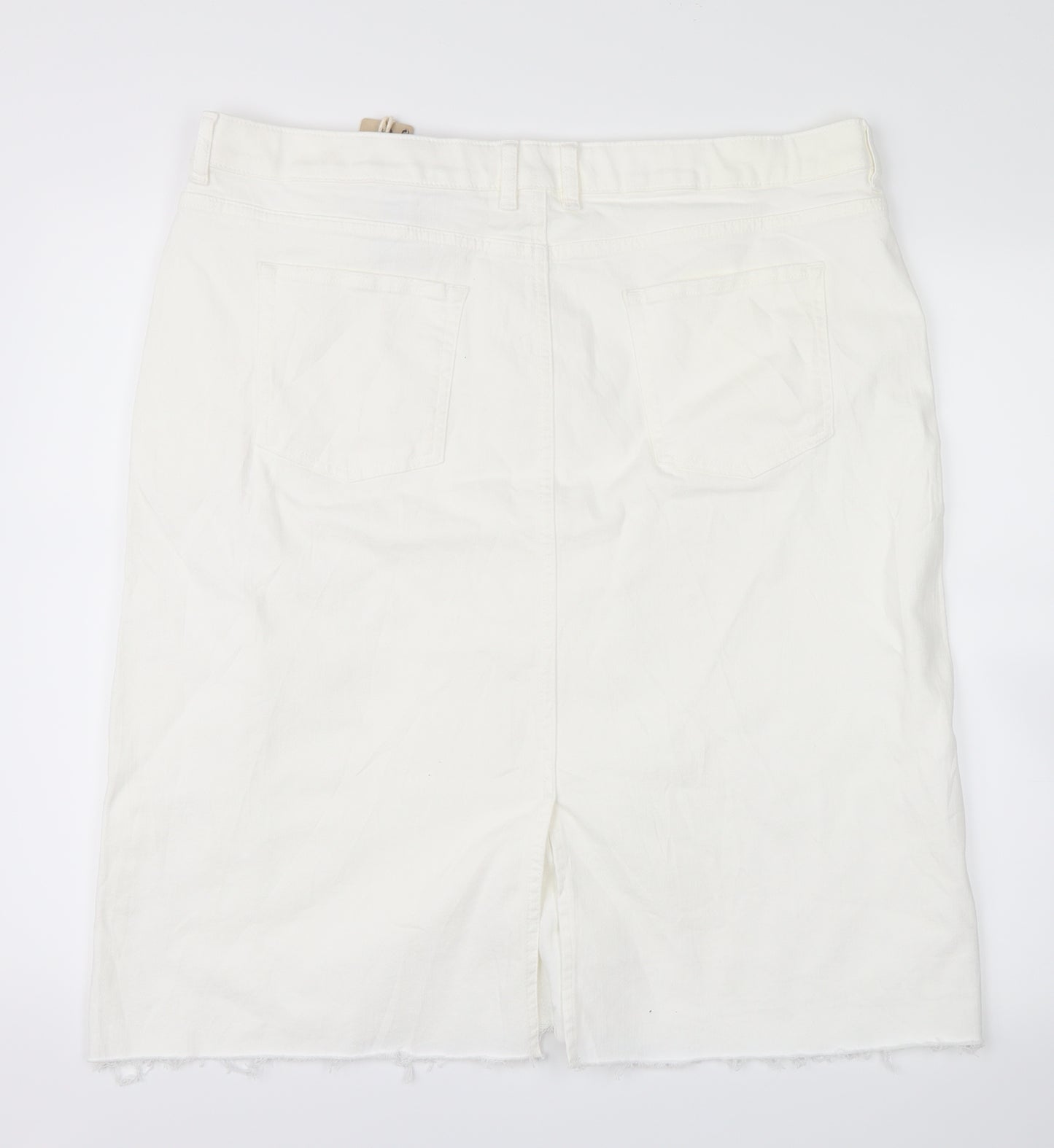 Marks and Spencer Womens White   Maxi Skirt Size 22