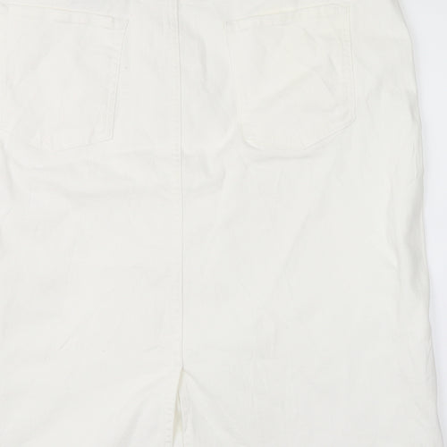 Marks and Spencer Womens White   Maxi Skirt Size 22