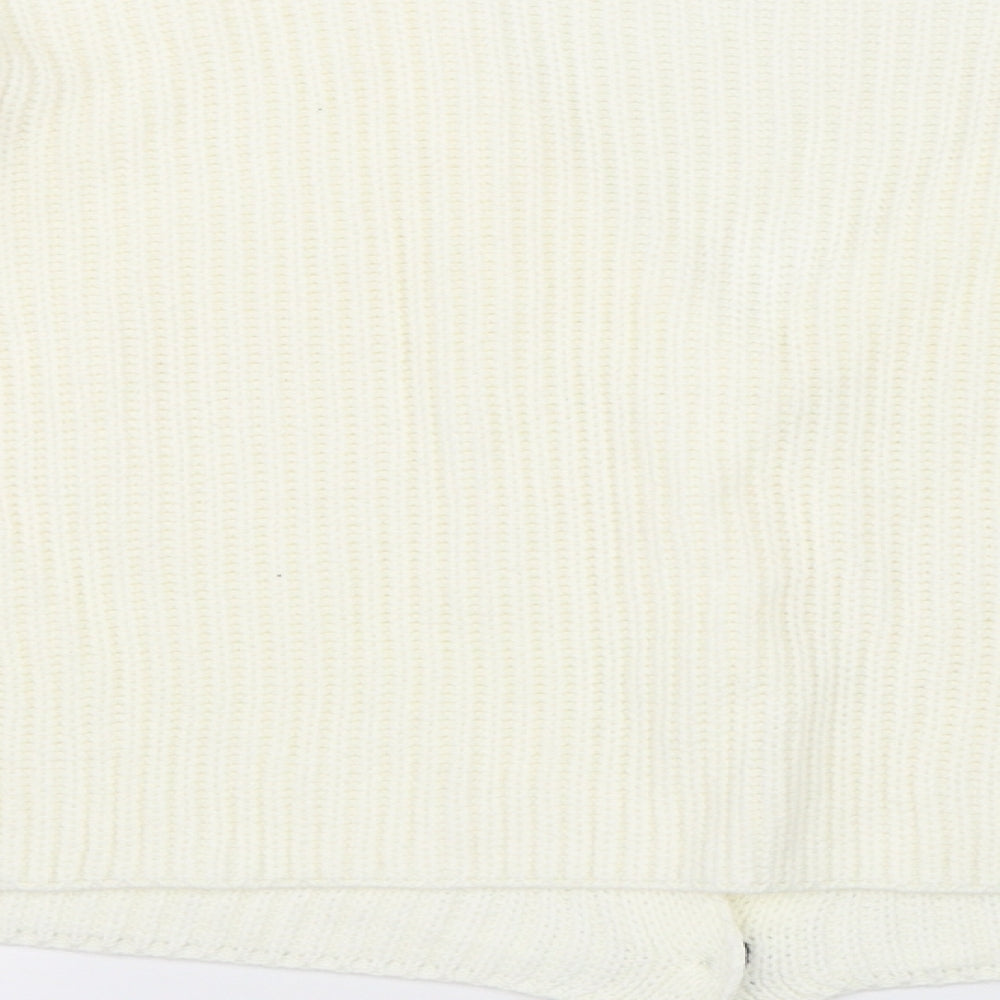 PRETTYLITTLETHING Womens White   Cardigan Jumper Size L