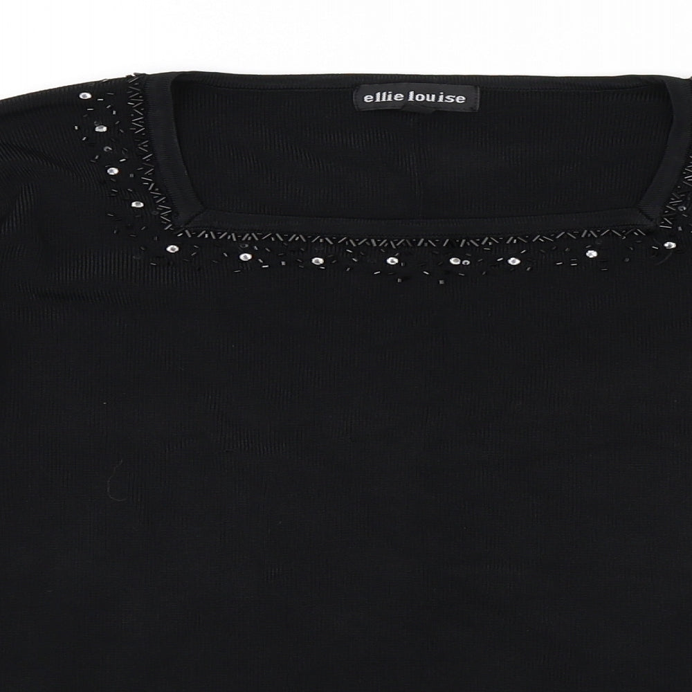 Ellie Louise Womens Black   Pullover Jumper Size M
