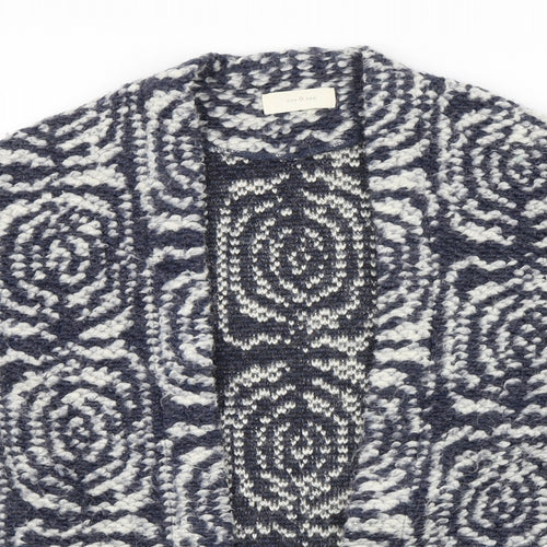 Ese Ese Womens Blue Geometric  Cardigan Jumper Size S