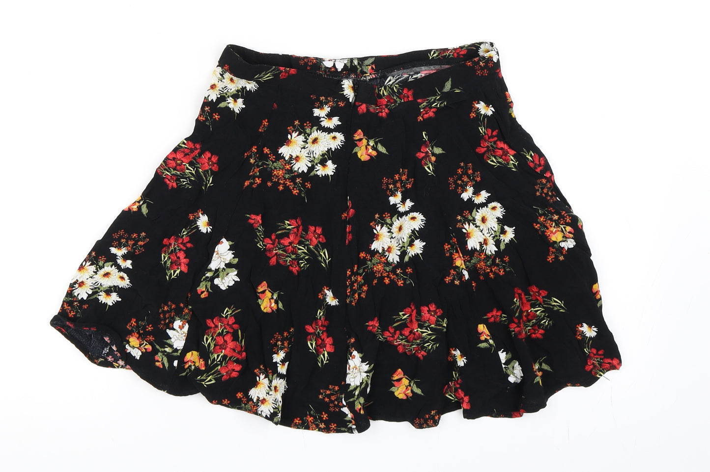 Pins & Needles Womens Black Floral  Mini Skirt Size XS
