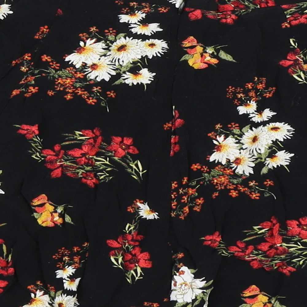 Pins & Needles Womens Black Floral  Mini Skirt Size XS
