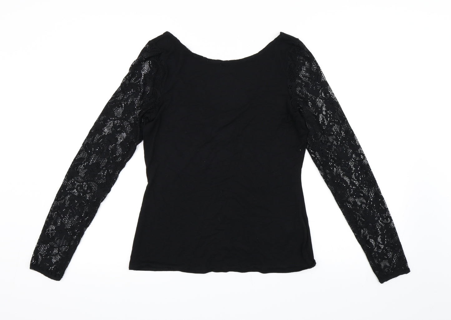 Coast Womens Black   Basic T-Shirt Size S  - Scoop Back