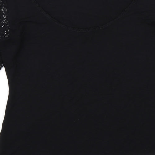 Coast Womens Black   Basic T-Shirt Size S  - Scoop Back