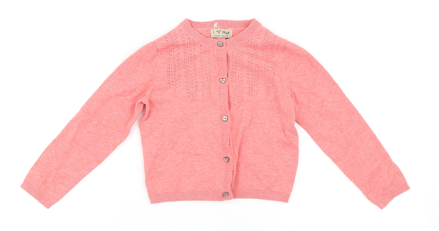 NEXT Girls Pink   Cardigan Jumper Size 2-3 Years