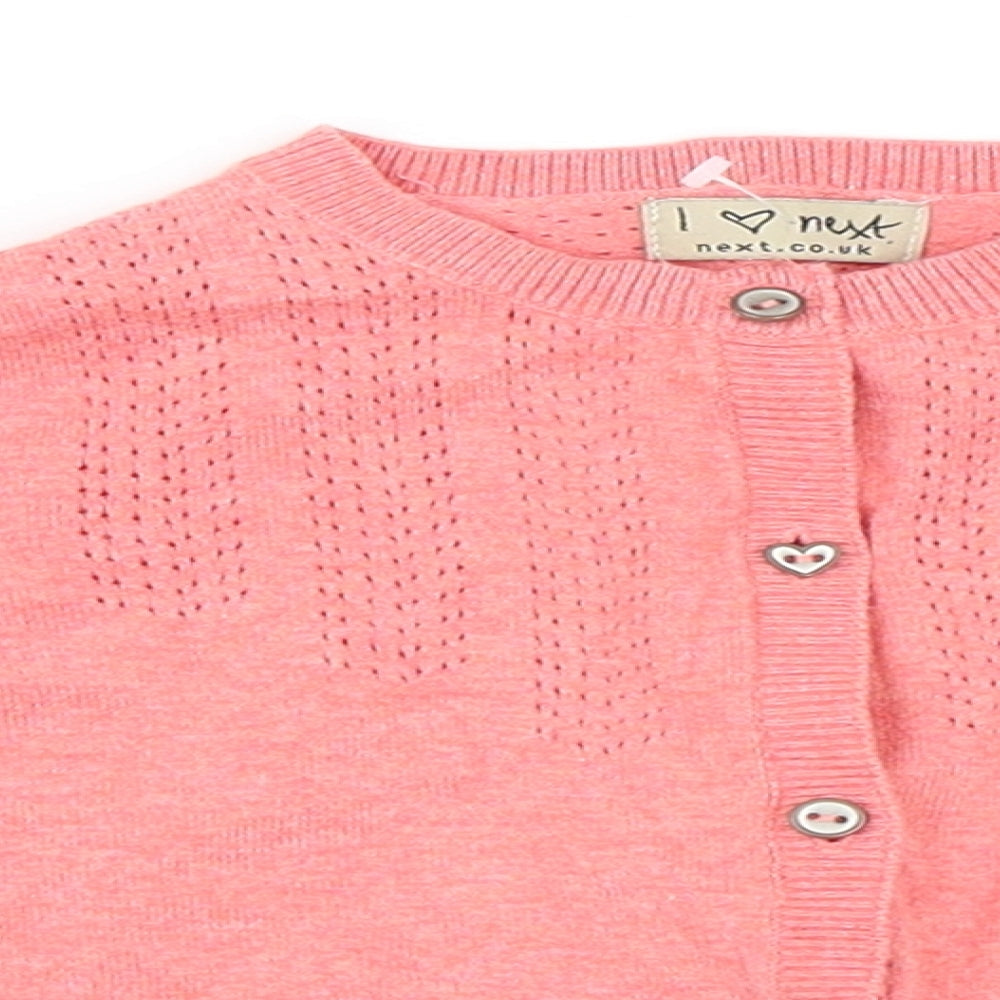 NEXT Girls Pink   Cardigan Jumper Size 2-3 Years