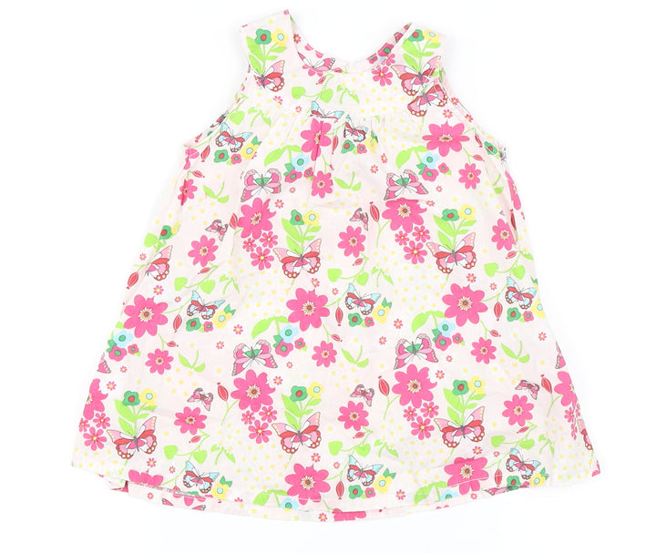 H&M Girls Pink Floral  A-Line  Size 9-12 Months