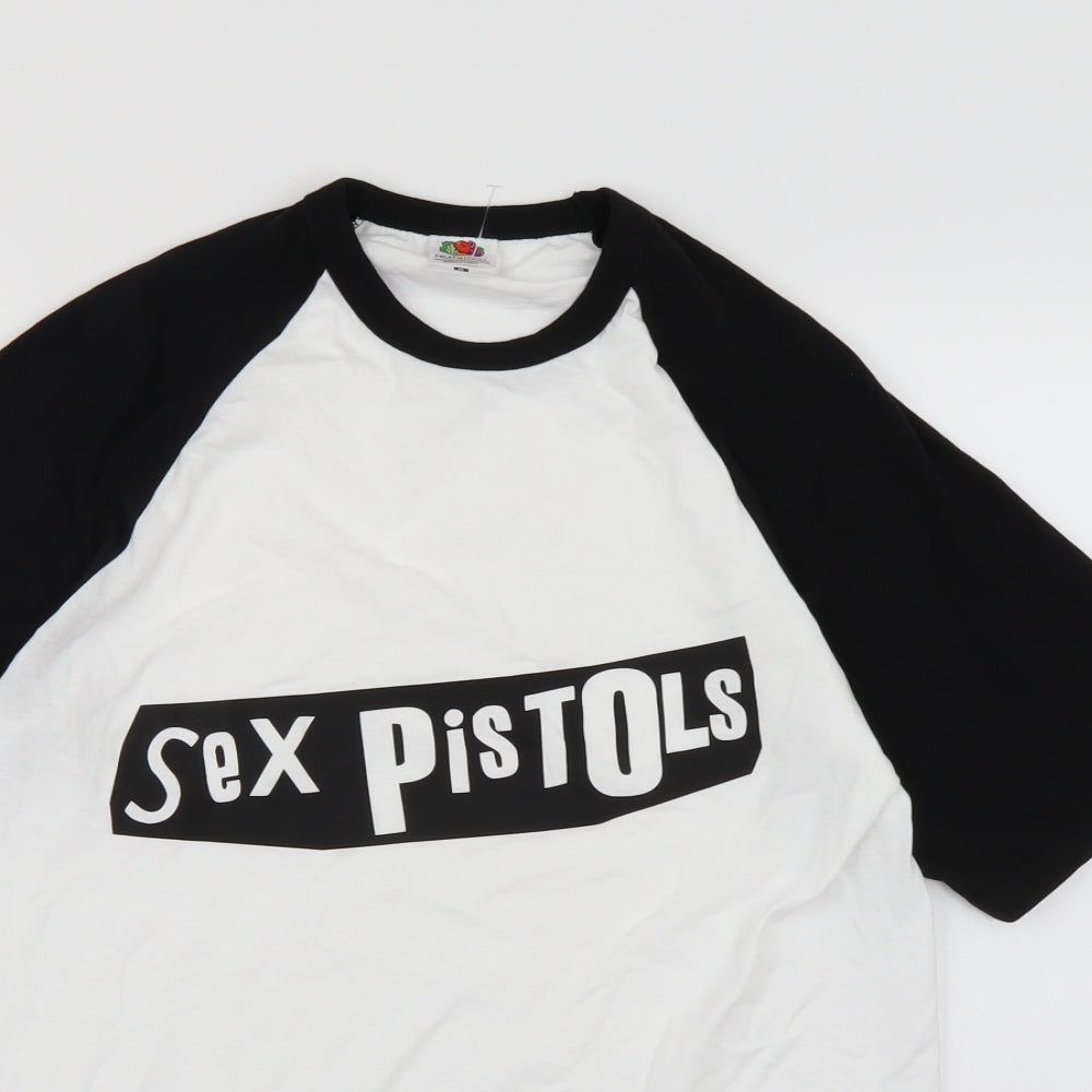 Fruit of the Loom Mens White    T-Shirt Size M  - Sex Pistols