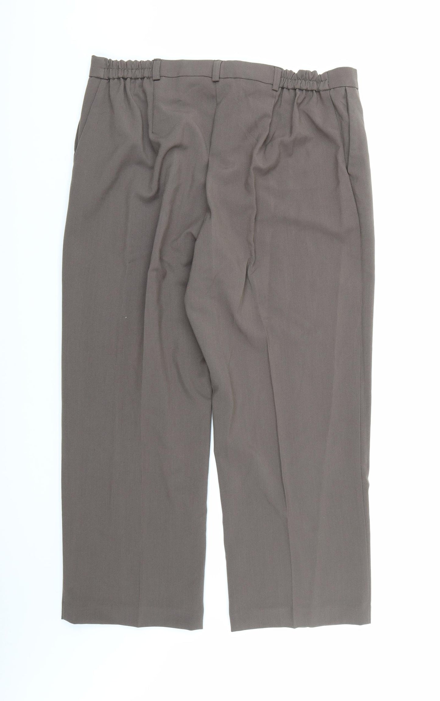 Essential Collection Womens Brown  Rayon Trousers  Size 18 L26 in
