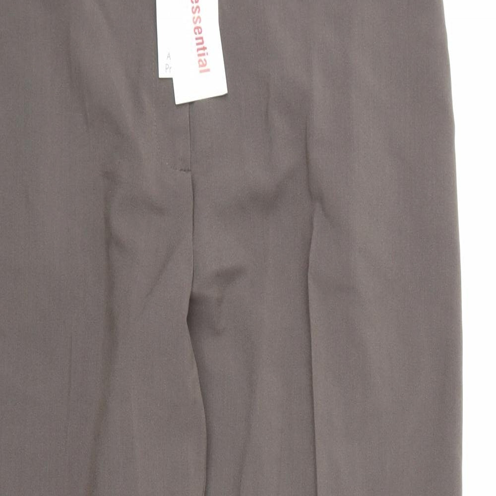 Essential Collection Womens Brown  Rayon Trousers  Size 18 L26 in
