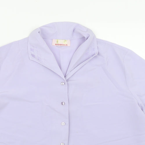 Riddella Womens Purple   Basic Blouse Size 18