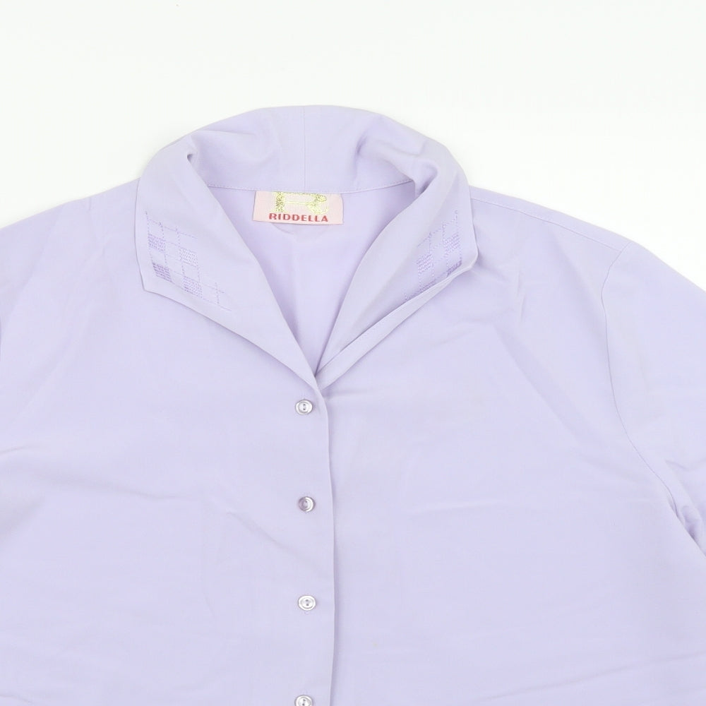 Riddella Womens Purple   Basic Blouse Size 18