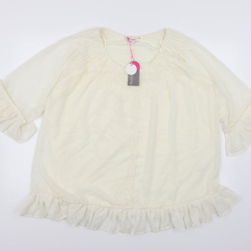 Simply Be Womens Beige   Basic Blouse Size 20  - Cream Colour