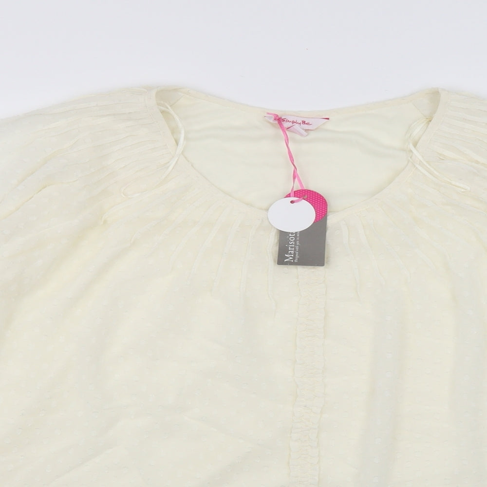 Simply Be Womens Beige   Basic Blouse Size 20  - Cream Colour