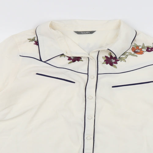 South Womens White   Basic Blouse Size 18