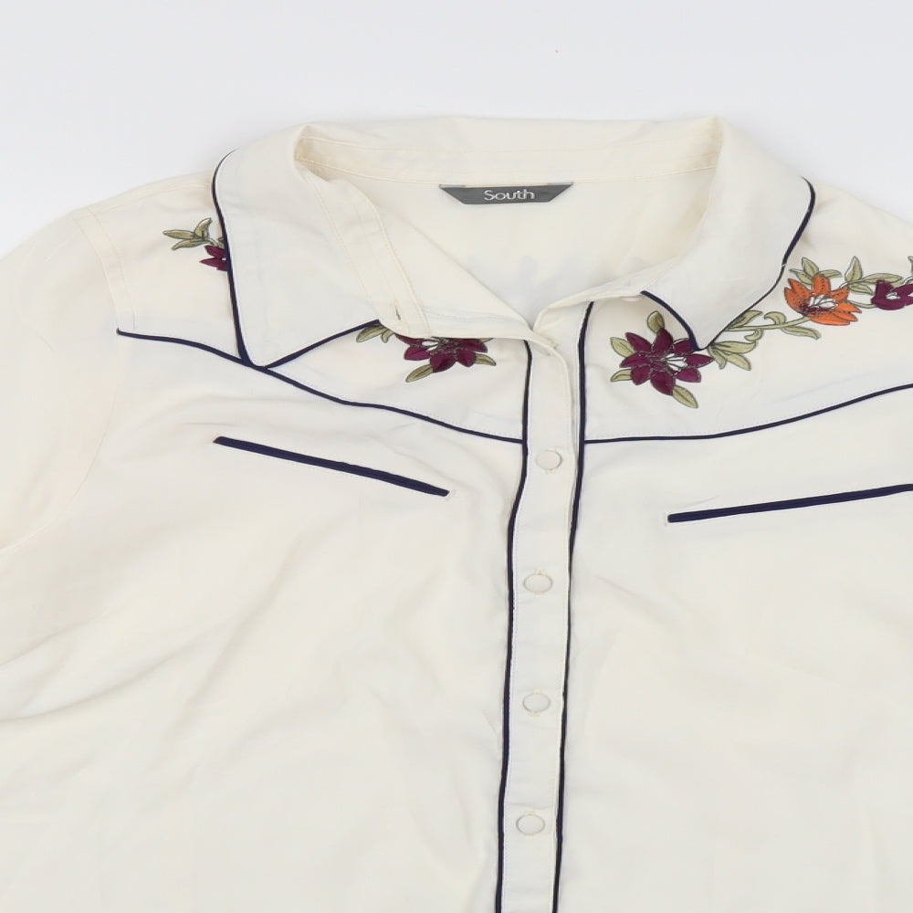 South Womens White   Basic Blouse Size 18