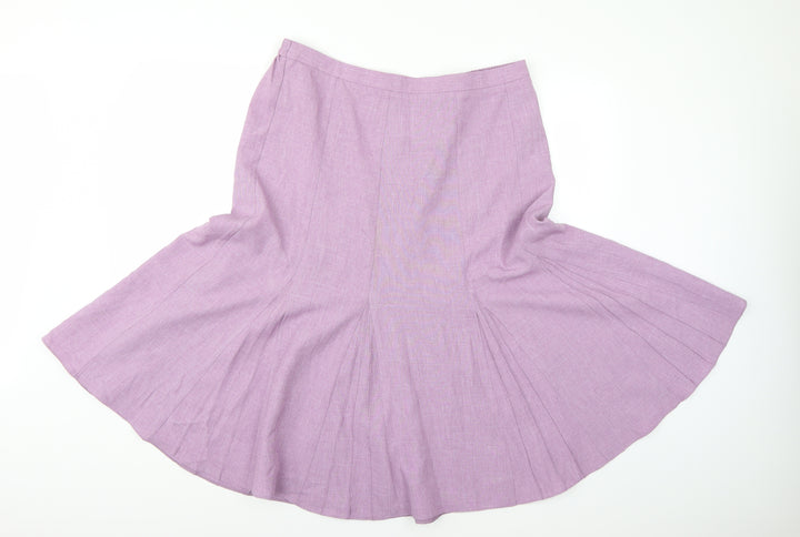 Special Collection Womens Purple Rayon Swing Skirt Size 18