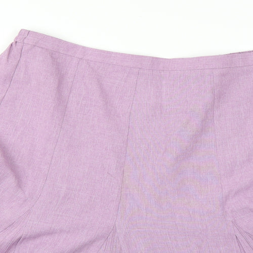 Special Collection Womens Purple  Rayon Swing Skirt Size 18