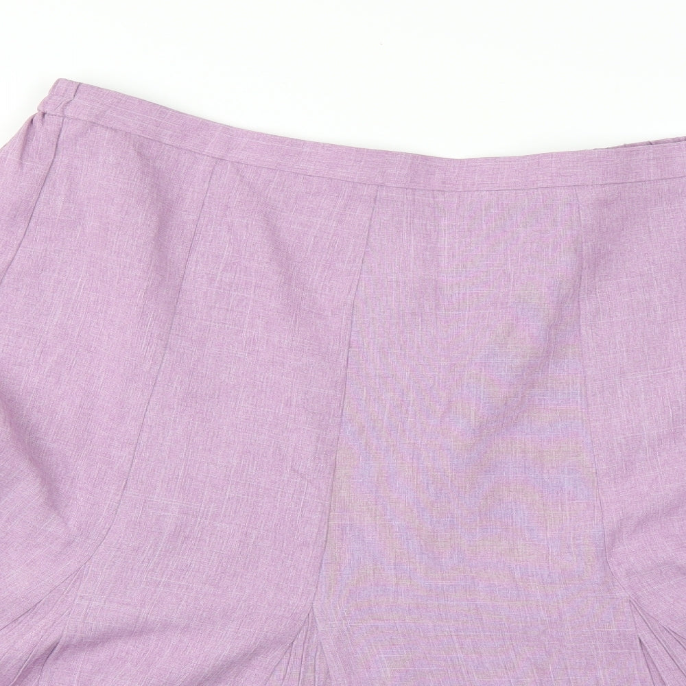 Special Collection Womens Purple  Rayon Swing Skirt Size 18