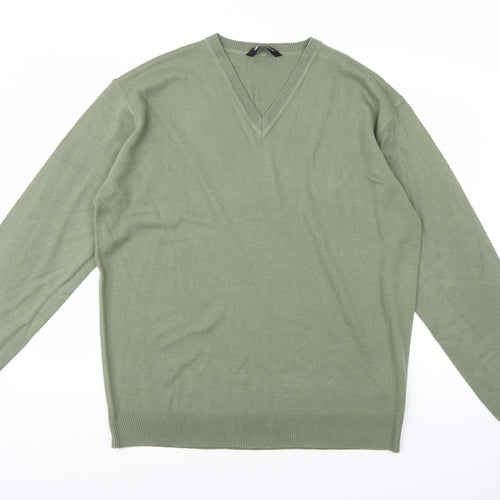 South Bay Mens Green  Knit Pullover Jumper Size M