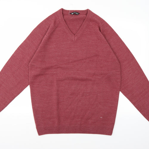 South Bay Mens Red  Knit Pullover Jumper Size M